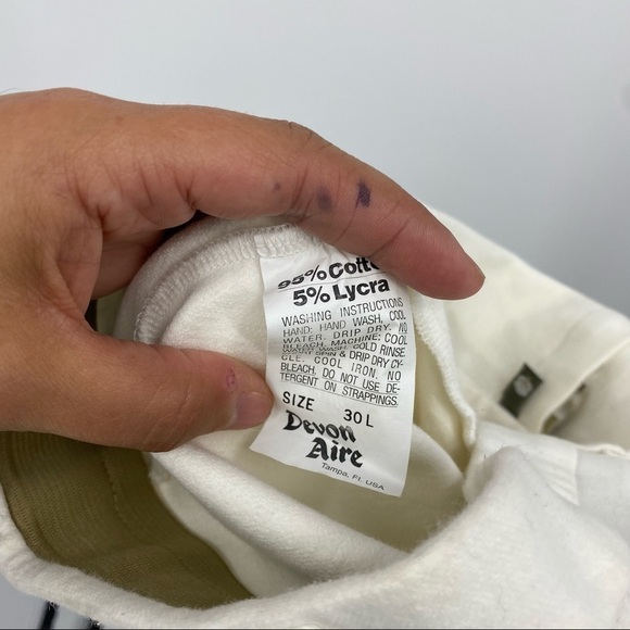 Devon-Aire half patch cream riding breeches 30L - Picture 3 of 10